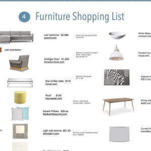 Furniture Shopping Lists