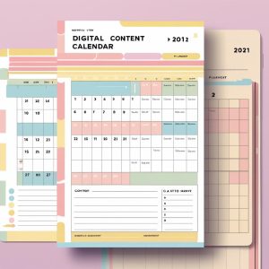 Digital Content Calendar Planners